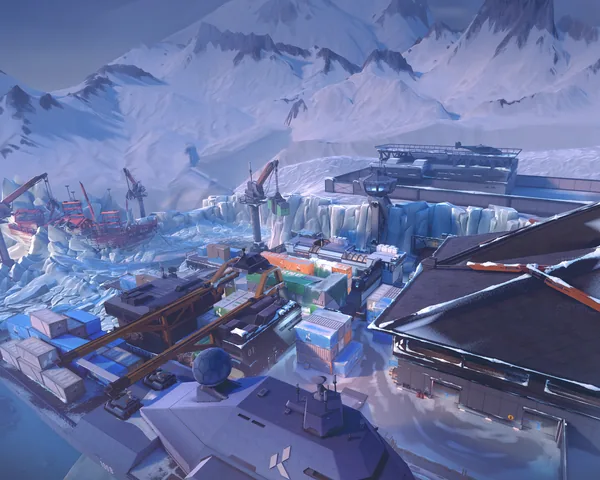 Icebox — Valorant map, top-down minimap